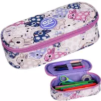 Ilustracja produktu Coolpack Campus Piórnik Tuba Usztywniona z Organizerem White Bunny F062833