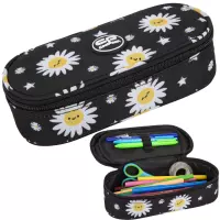 Ilustracja produktu Coolpack Campus Piórnik Tuba Usztywniona z Organizerem Daisy Black F062817