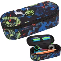 Ilustracja produktu Coolpack Campus Piórnik Tuba Usztywniona z Organizerem Football Blue D062336