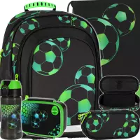 Ilustracja produktu Starpak Zestaw 5el. Football Green Plecak 553117 + Worek 553118 + Piórnik 553120 + 558661 + 558652 558653