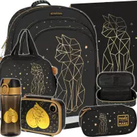Ilustracja produktu Starpak Zestaw 6el. Złoty Kotek Plecak 507689 + Worek 529469 + Piórnik 507690 + Torba 517338 + 558660 + 558652 + 558654