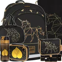 Ilustracja produktu Starpak Zestaw 6el. Gold Unicorn Plecak 486094 + Worek 529469 + Piórnik 531578 + Torba 511375 + 558660 + 558652 + 558654