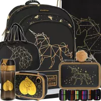 Ilustracja produktu Starpak Zestaw 6el. Gold Unicorn Plecak 486094 + Worek 529469 + Piórnik 529472 + Torba 511375 + 558660 + 558652 + 558654