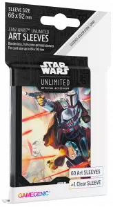 Ilustracja produktu Gamegenic: Star Wars Unlimited - Art Sleeves - Mandalorian - Koszulki na karty