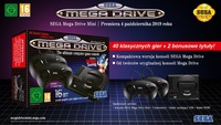 Ilustracja SEGA Mega Drive Mini Z Dwoma Padami