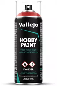 Ilustracja produktu Vallejo: 28.016 - Hobby Paint Spray - Scarlet Red (400 ml)