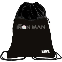 Ilustracja BeUniq Worek Szkolny Iron Man Black AV23SS-713