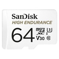 Ilustracja produktu Sandisk Micro SD 64GB High Endurance Monitoring (MicroSD HC) 100mb/s C10 5000h +s