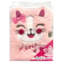 Ilustracja St. Majewski Pamiętnik z Kłódką 3D Włochacz Pink Kitty 669019