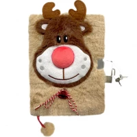 Ilustracja produktu St. Majewski Pamiętnik z Kłódką 3D Włochacz Beige Reindeer Renifer 668968