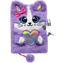 Ilustracja produktu St. Majewski Pamiętnik z Kłódką 3D Włochacz Violet Kitty 669026