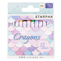 Ilustracja produktu Starpak Kredki Woskowe 12 Kolorów Syrenka 536295