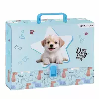 Ilustracja Starpak Teczka z Rączką A4 50 mm Cuties Doggy 559322