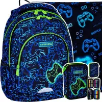 Ilustracja AstraBag Zestaw Szkolny 3el Plecak AB330 Gaming 502024016 + Worek 507024012 + Piórnik 503024060