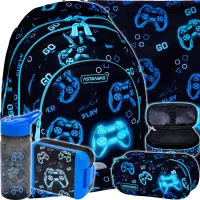 Ilustracja produktu AstraBag Zestaw Szkolny 5el Plecak AB330 Go Playing 502024017 + Worek 507024013 + Piórnik 503024062