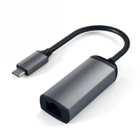 Ilustracja Satechi Type-C to Gigabit Ethernet - adapter USB-C/Gigabit Ethernet (space gray)