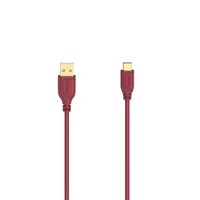 Ilustracja Hama Kabel USB-C - USB 2.0 A FLEXI-SLIM 0.75m Czerwona