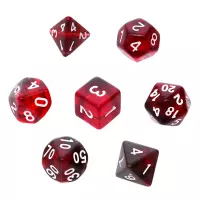 Ilustracja produktu Komplet kości REBEL RPG - Kamienie Księżycowe - Bordo