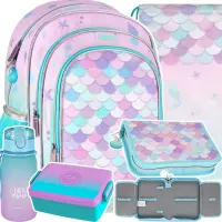 Ilustracja produktu Starpak Zestaw Szkolny Syrenka Pastel 5el. Plecak 527183 + Piórnik 527203 + Worek 527156 + Z07505 + 536875