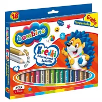 Ilustracja produktu Bambino Kredki Drewniane 18 Kolorów + Temperówka 000348 