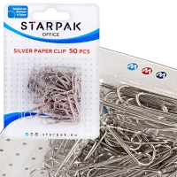 Ilustracja produktu STARPAK Spinacze Biurowe Srebrne 28 mm 50 sztuk 149877