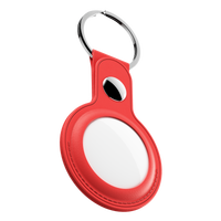 Ilustracja produktu KeyBudz AirTag Keyring - skórzane etui ochronne do AirTag (czerwone)