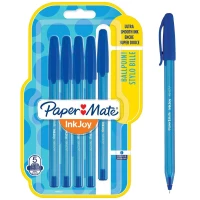 Ilustracja produktu Paper Mate Długopis ze Skuwką Inkjoy 100 0.7 F Niebieski 5 Sztuk 1956727