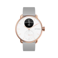 Ilustracja produktu Withings Scanwatch - zegarek z funkcją EKG, pomiarem pulsu i SPO2 oraz mierzeniem aktywności fizycznej i snu (38mm, rose gold)