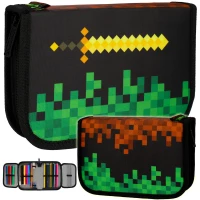 Ilustracja produktu Starpak Piórnik Dwuklapkowy z Wyposażeniem Pixel Game 485601