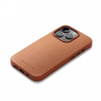 Ilustracja produktu Mujjo Full Leather Case - etui skórzane do iPhone 14 Pro Max kompatybilne z MagSafe (brązowe)