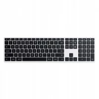Ilustracja produktu Satechi Slim X3 - Klawiatura z Układem Numerycznym Bluetooth do Czterech Urządzeń USB-C Silver