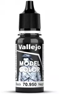 Ilustracja produktu Vallejo: 70.950 - Model Color - Black (18 ml)