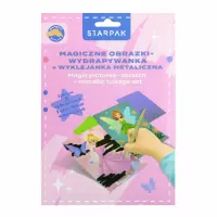 Ilustracja produktu Zestaw Kreatywny Wydrapywanka z Wyklejanką Metaliczną 549167