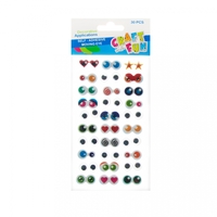 Ilustracja Craft With Fun Ozdoba Dekoracyjna Samoprzylepna Oczy Mix Wzorów 463968