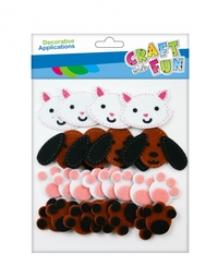 Ilustracja produktu Craft With Fun Ozdoba Dekoracyjna Filcowe Samoprzylepne Zwierzęta 463763