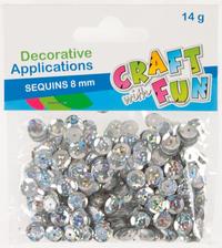 Ilustracja Craft With Fun Cekiny Łamane Okrągłe Metaliczne Srebrne 383951
