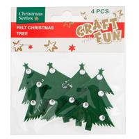 Ilustracja Craft With Fun Ozdoba Dekoracyjna Choinka Filcowa 4szt 438805