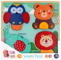 Ilustracja produktu Bam Bam Zabawka Drewniana Safari 541644