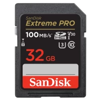 Ilustracja produktu SanDisk Extreme PRO Karta Pamięci 32GB SDHC R100/W90, UHS-I, Class 10, U3, V30