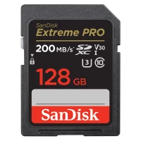 Ilustracja produktu SanDisk Extreme PRO 128GB SDXC R200/W90, UHS-I, Class 10, U3, V30