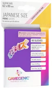 Ilustracja Gamegenic: Japanese Size Prime Sleeves (62x89 mm)  - Koszulki na Karty - Purple - 60 szt.