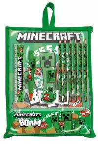 Ilustracja Zestaw Piśmienniczy Minecraft Creeper 12 elementów