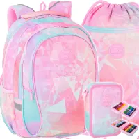 Ilustracja produktu Zestaw 3el. CoolPack Factor X Plecak Szkolny Młodzieżowy Tie Dye F002912 + Worek F070912 + Piórnik F066912
