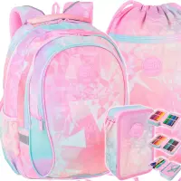 Ilustracja produktu Zestaw 3el. CoolPack Factor X Plecak Szkolny Młodzieżowy Tie Dye F002912 + Worek F070912 + Piórnik F067912