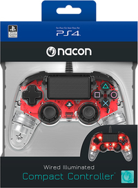 Ilustracja produktu Nacon PS4 Compact Controller Czerwony - Świecący