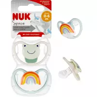 Ilustracja produktu Nuk Smoczek Uspokajający Space Silikonowy 0-6m Frog 2szt. 541375