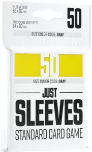 Ilustracja produktu Gamegenic: Just Sleeves - Standard Card Game Sleeves (66x91 mm) - Koszulki na Karty - Żółte - 50 szt.