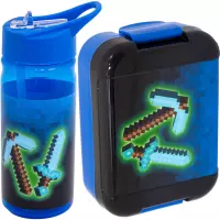 Ilustracja produktu Astra Zestaw Śniadaniowy Blue Pixel Bidon 511025003 + Śniadaniówka 511025004