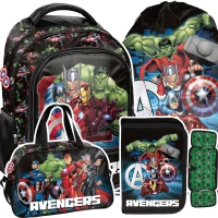 Ilustracja Paso Zestaw Szkolny 4el. Avengers Plecak AV23DD-260 + Piórnik AV23DD-001 + Worek AV23DD-712 + Torba AV23DD-074