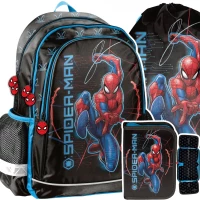 Ilustracja Paso Zestaw Szkolny 3el. Spiderman Plecak SP23PA-081 + Piórnik SP23PA-001BW + Worek SP23PA-712